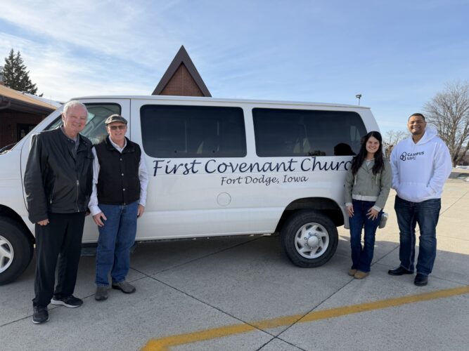 First Covenant donates van to Youth For Christ